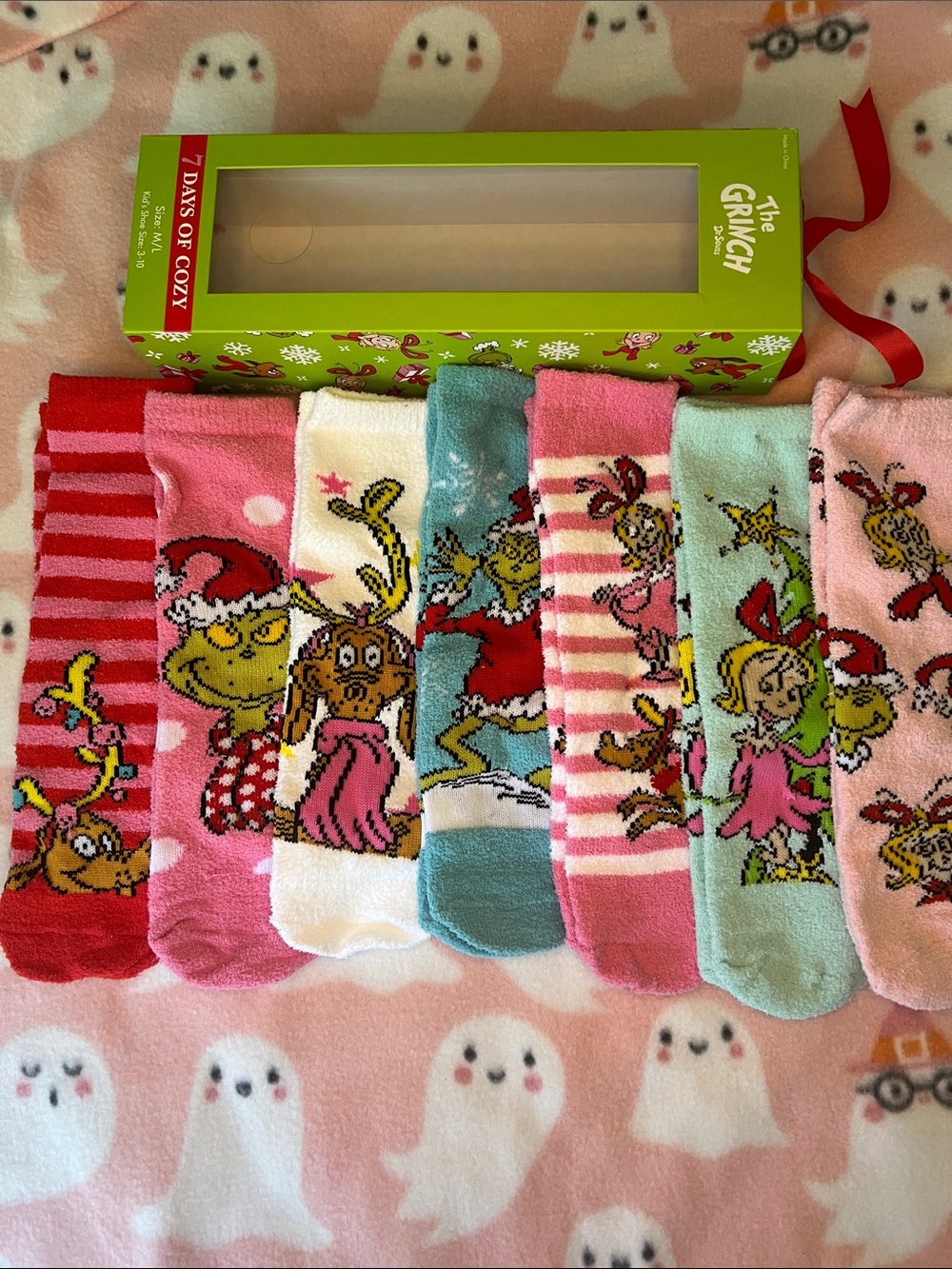 The Grinch Kids 7 Days of Cozy Socks - Multicolor
